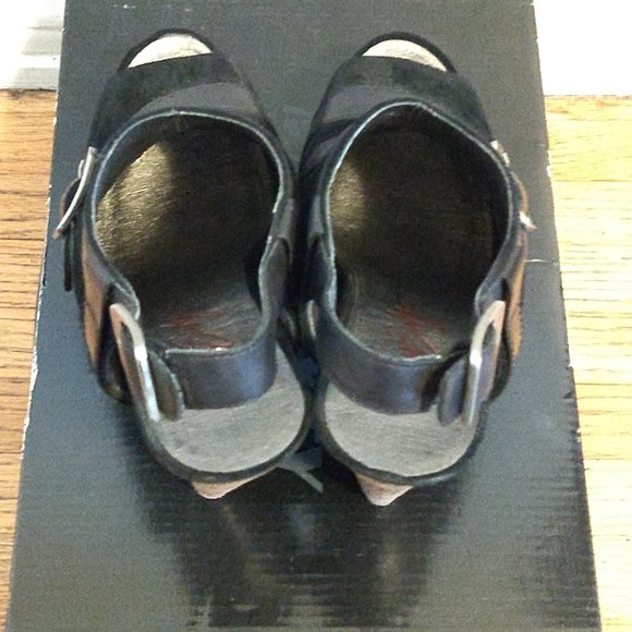 Miss Sixty "Taylor" Black Peep Toe Platform Heels - Size 38.5 (US 8.5) - Picture 8 of 10